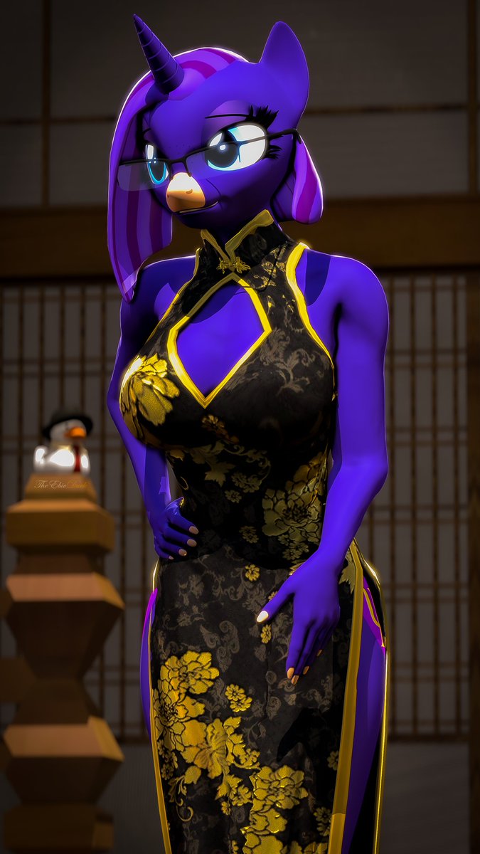 Happy Lunar New Year! 
and of course its the Year of the Hors >:3
----------
Da pretty hors oc in a pretty dress belongs to <a href="/XaxuSlyph/">Xaxu Slyph</a>