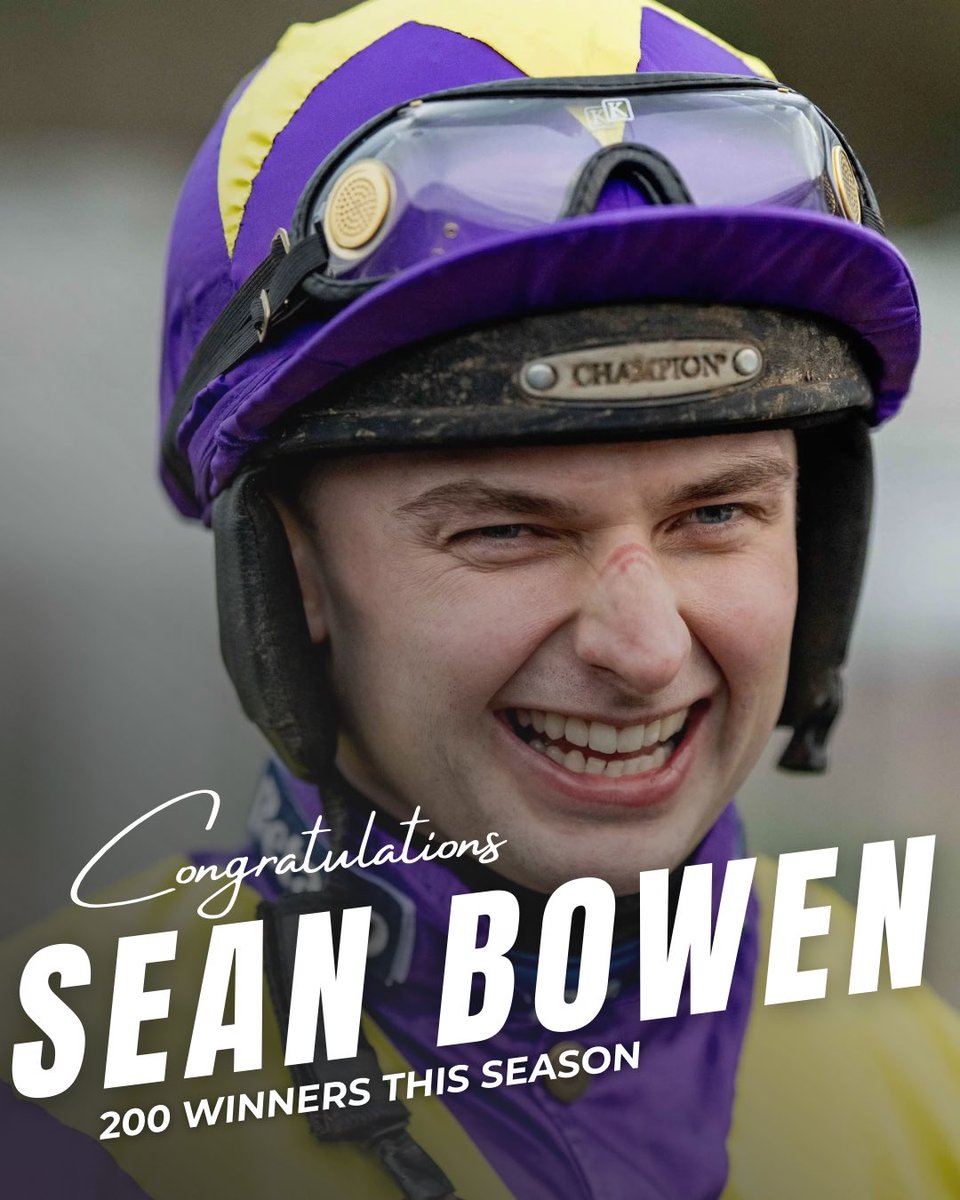 FfosLasRC's tweet photo. 200 UP! 🔥🐎

What a moment at Ffos Las Racecourse as @sean_bowen_  rides his 200th winner!

Home turf. Champion performance. Champion jockey 👏🏆 
#SeanBowen #200Winners #WelshRacing #horserace https://t.co/as0g8XBRju