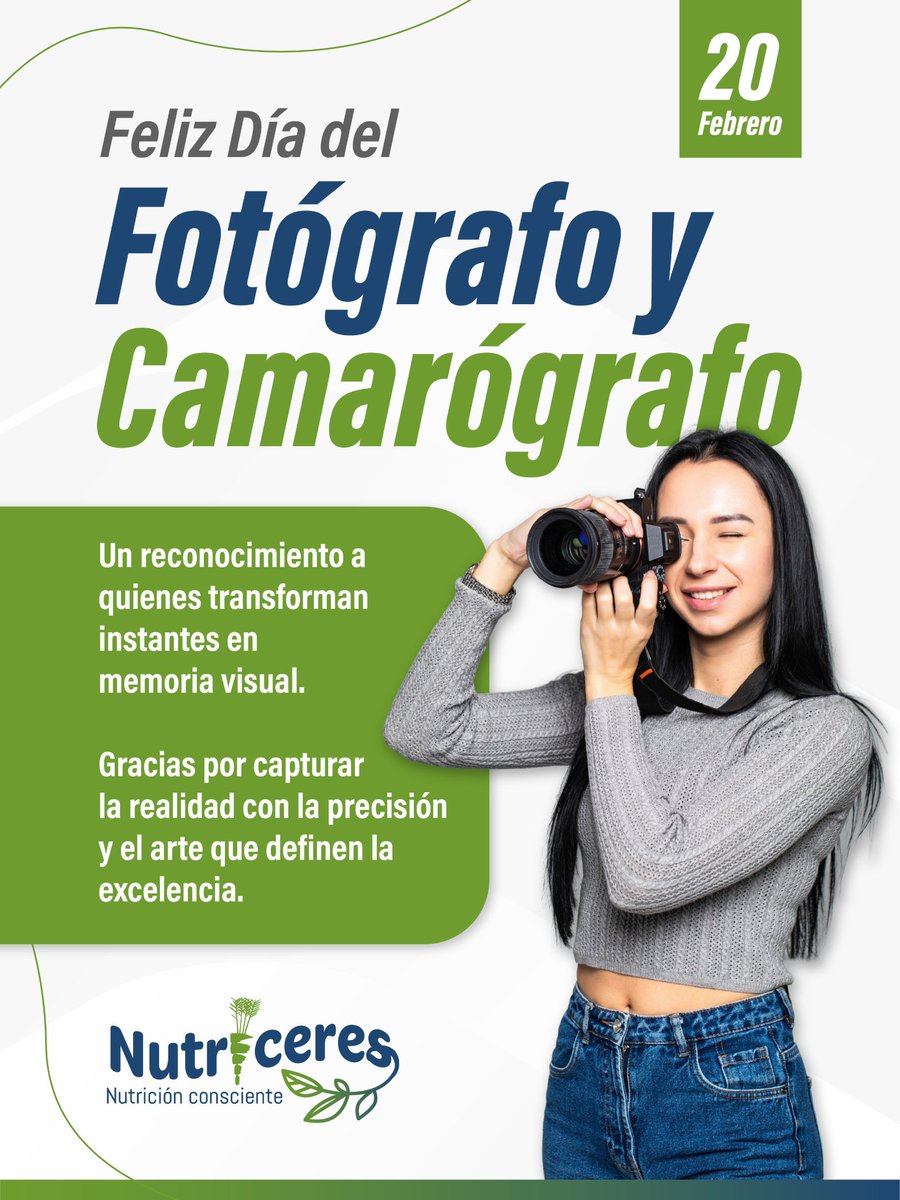 nutriceres's tweet photo. Su lente conecta historias, emociones y momentos inolvidables.
📷 ¡Feliz Día del Fotógrafo y Camarógrafo! https://t.co/XM5gD7rziC