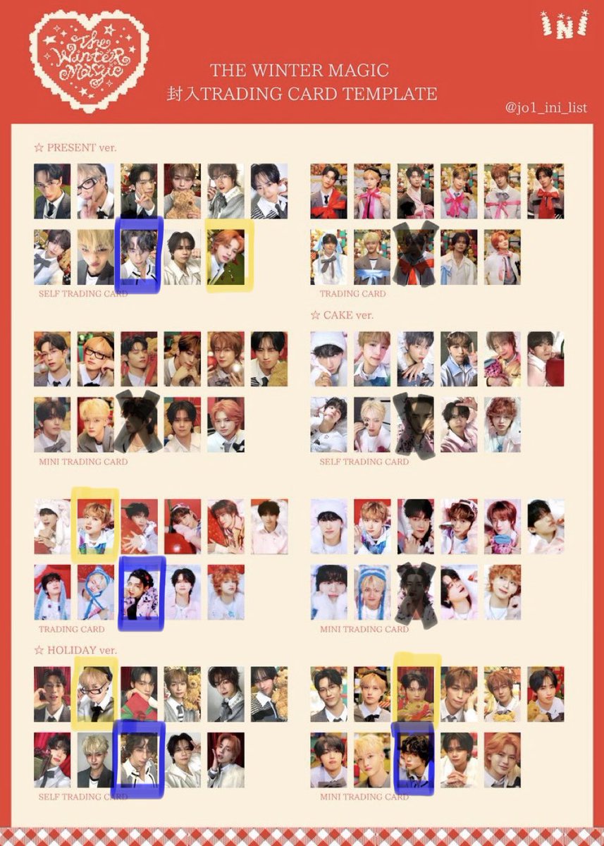 INI THE WINTER MAGIC トレカ 交換 （譲） 黄枠 画像 松田、尾崎、木村