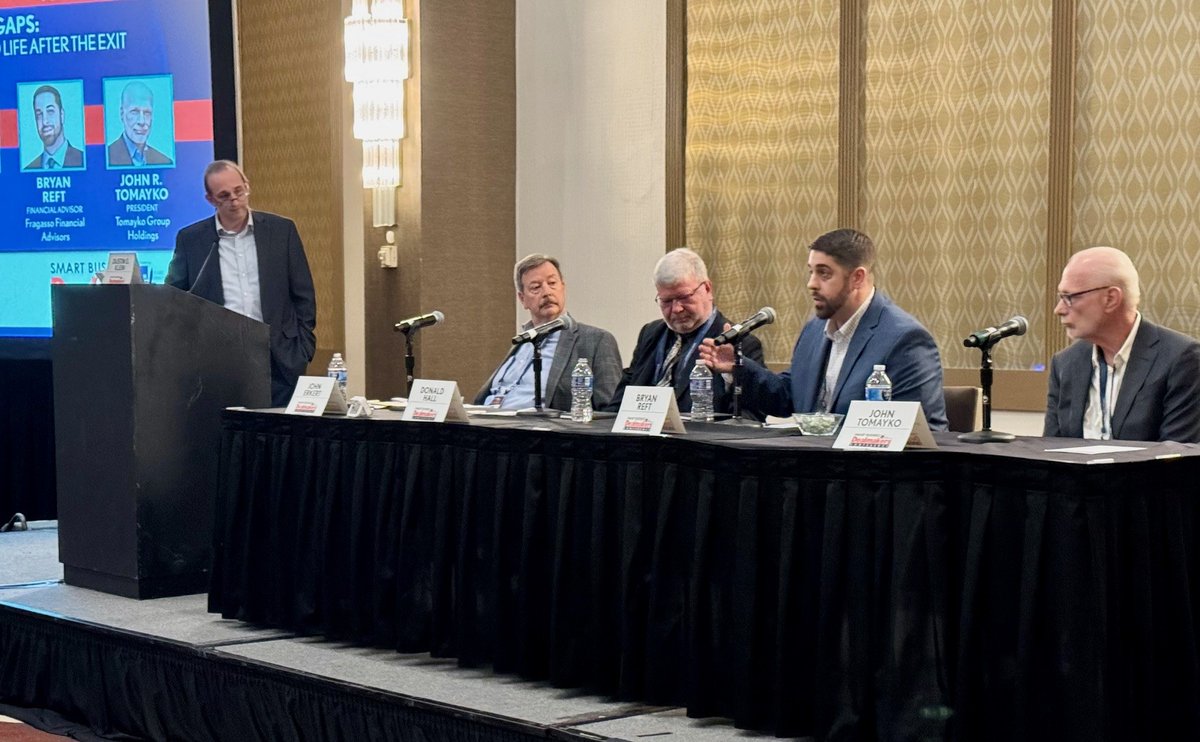 FragassoAdvisor's tweet photo. Fragasso’s exit planning advisors Bryan Reft, CEPA and Daniel Tatomir, CExP, took part in the SmartBusiness Dealmakers Pittsburgh Conference on Feb. 19, 2026.  Over 600 deal advisors, investors, and business owners were in attendance at this highly successful event.  Kudos! https://t.co/dZdWbS28XY