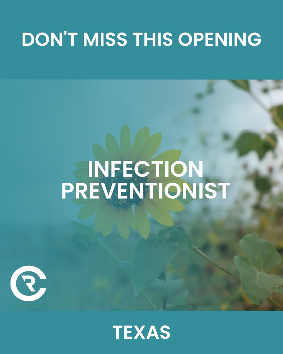 ClutchREC's tweet photo. Bring your Infection Prevention toolkit—surveillance, education, investigation—and your confident voice. Join a stable, growing Texas hospital and make a visible impact. 

View more here 👀 https://t.co/7xl8LtR1wQ

#clutchrecruitment #infectionpreventionjobs #infectionprevention https://t.co/6NfL5t2p8a