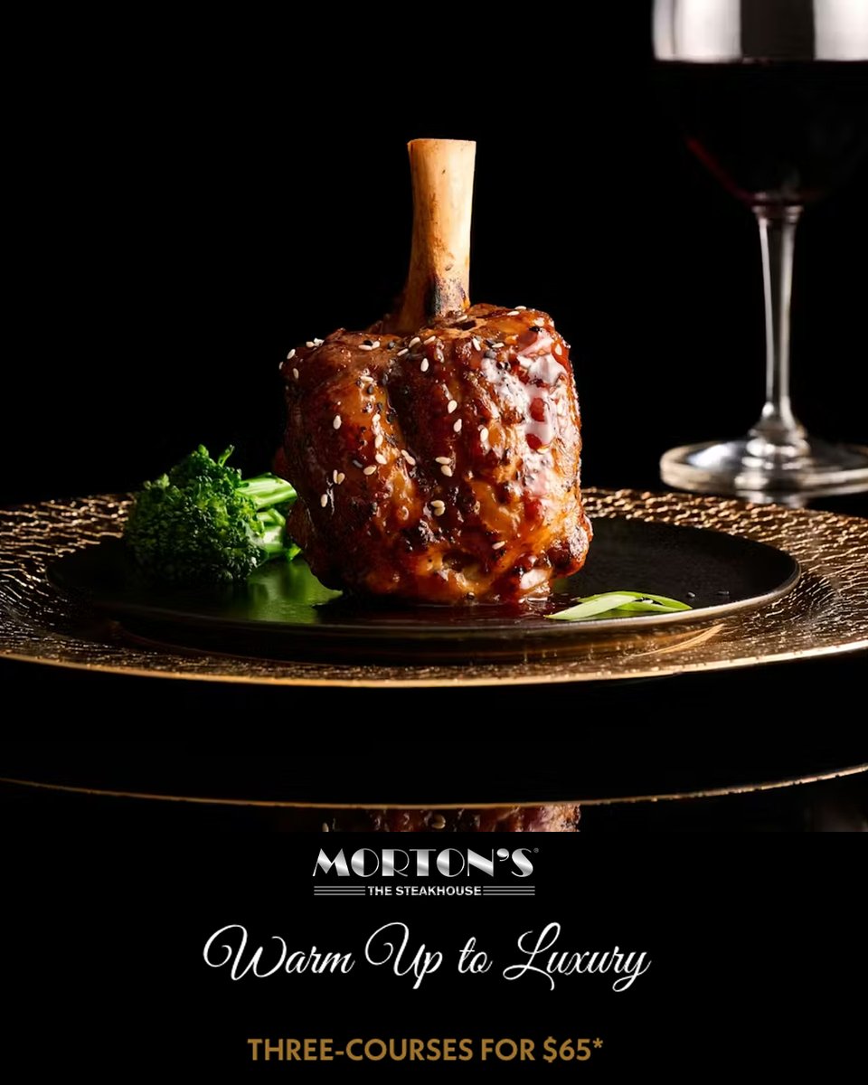 For a limited time, Morton’s The Steakhouse is serving up pure indulgence February 18–28!

Dig into legendary favorites like Filet Mignon, Chicken Christopher, or Jumbo Shrimp Alexander—all for just $65.*

This is your sign to make the reservation.

dinenaperville.com/dining-special…
