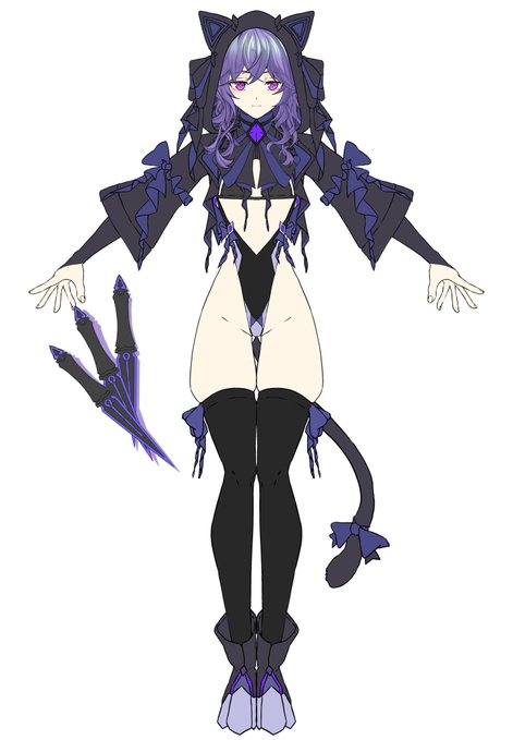 漫画で描く予定の変身ヒロインちゃんのデザインをば 