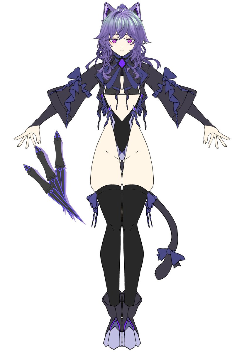 漫画で描く予定の変身ヒロインちゃんのデザインをば 