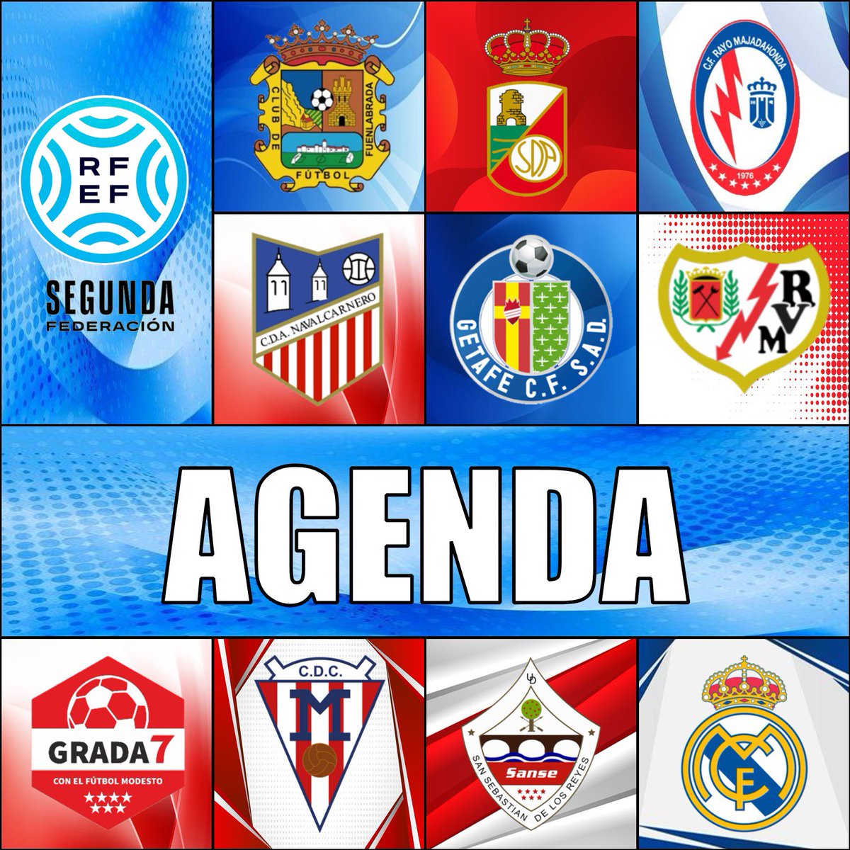 Bajamos un peldaño para situarnos en SEGUNDA RFEF 🔵 para estar en tres encuentros de los nuestros