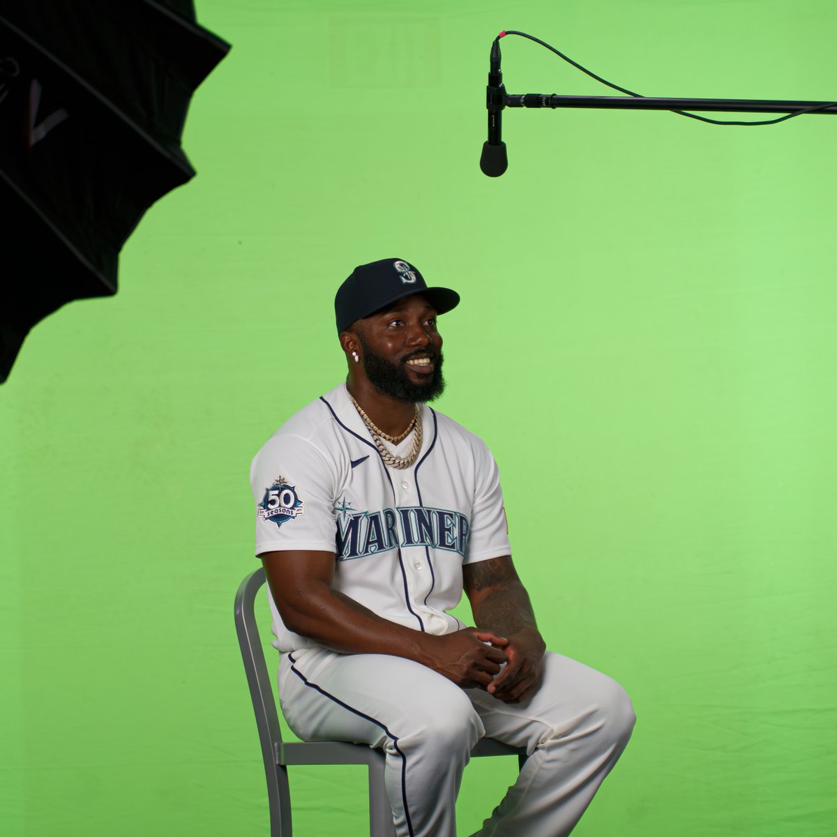 Mariners's tweet photo. It’s a vibe when Randy’s on set 😎 https://t.co/weOhY7tgnn