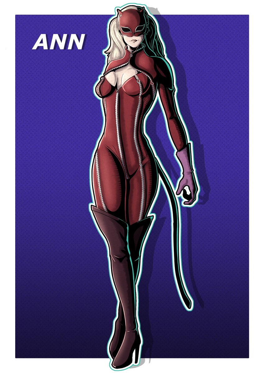 DavidSoleArt's tweet photo. Fanart Friday: Ann Takamaki as Panther from Persona 5.
Loved tackling the balance between her sexy Phantom Thief suit and that imposing vibe. 
Bust full color $96 (discount) DM or Carrd.
#TTRPGart #Persona5 #AnnTakamaki #PantherPersona #FanartFriday #CommissionOpen https://t.co/89MM21jRec