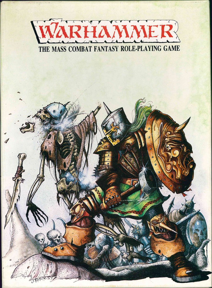 En Fantasy también era un auténtico monstruo. Dibujó la portada de la primera edición de Warhammer, donde estaría el mundo a día de hoy sin él!?