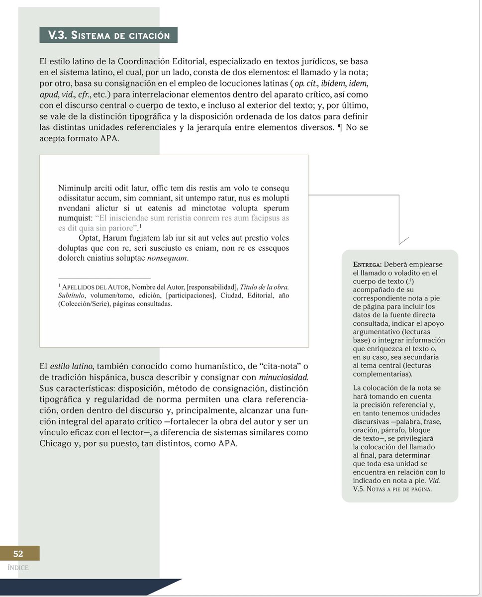 Editoriales y editores de revistas en el ámbito jurídico: 

He aquí una excelente explicación para optar por el estilo latino como formato de citación, y no el APA tan ajeno (y en ciertos aspectos inoperante) en el área del derecho. Es cuestión también de tradición jurídica.