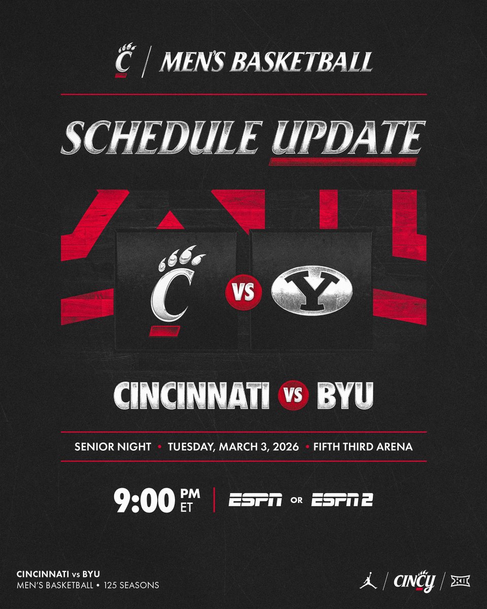 SCHEDULE UPDATE: Our Senior Night game against BYU on Tuesday, March 3 will now tip off at 9 p.m.

📝: cpaw.me/a52dd5