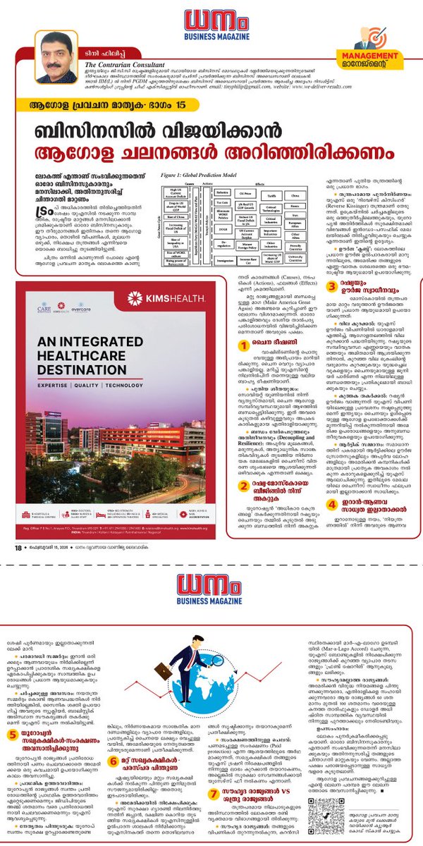 My latest "Contrarian Consultant" column has been published in Dhanam Magazine (Feb 15th, 2026 issue) - see link for this and earlier articles at we-deliver-results.com/gallery.php