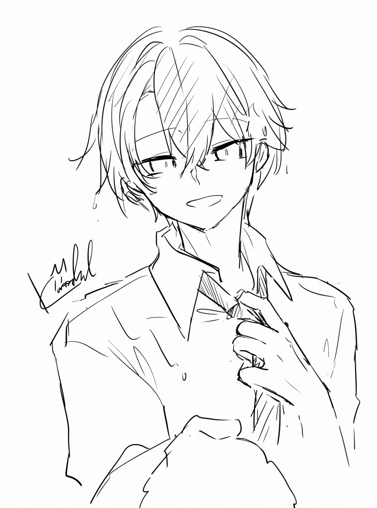 ネクタイ外す過程の緩めるしぐさって好きなのと、それはそれとして雨に濡れてほしいのと願望が重なったというただの癖 