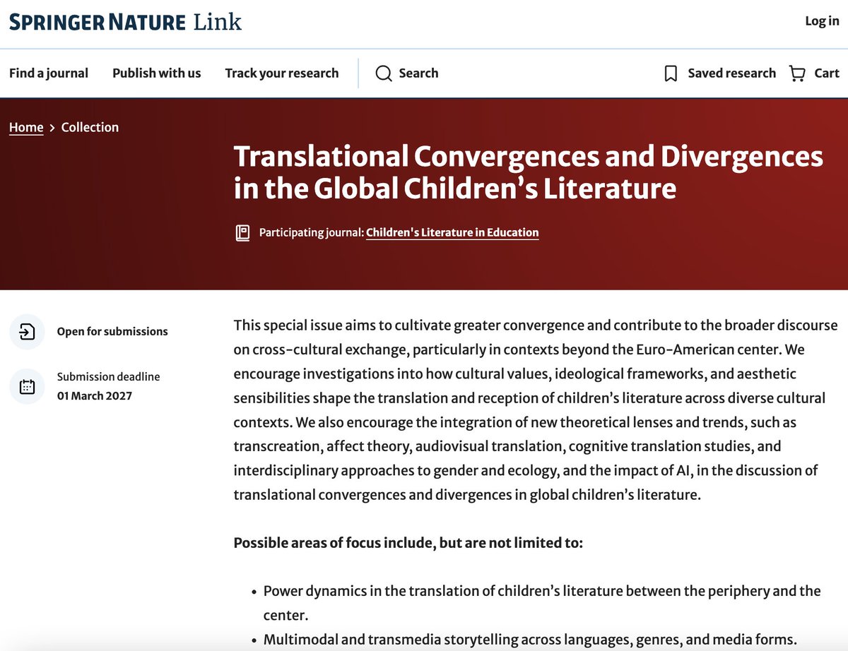 Int'l Research Society for Children's Literature tweet media