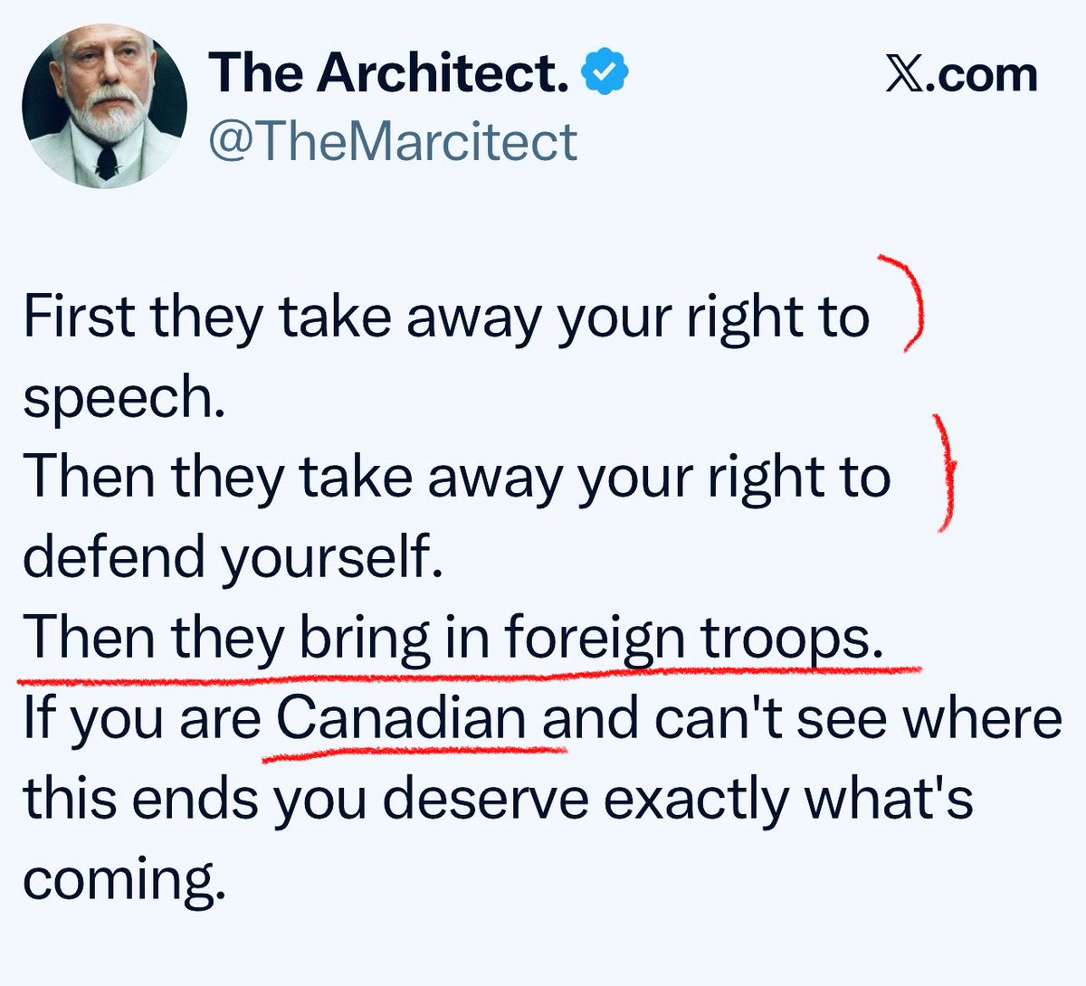Canada is the new China. Torture camps are next.