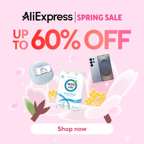 BeGouriStore's tweet photo. Event details:
2.15-2.23 Spring Sale（for KR）
Up to 60% off
Ship to:
KR
Promotion Period:
15-02-2026 - 23-02-2026 👇
https://t.co/SXDUhGAilx

#Aliexpress #BeGouriStore https://t.co/ywdYHIhd87