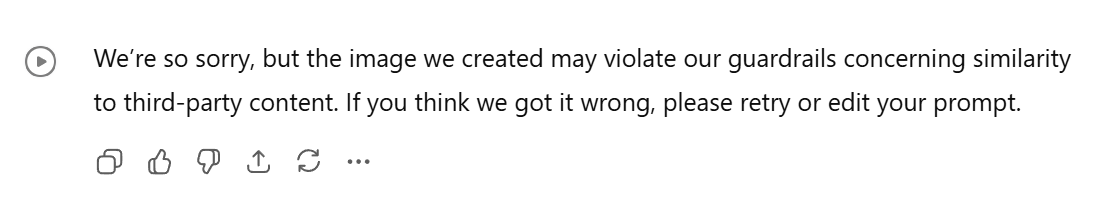 AI bias is very real. We are preparing a lawsuit, and during our testing phase, we documented a certain AI platform willing to make over 300 images as long as we targeted conservatives in our prompts.

When changing out the conservatives for those on the left, we received this