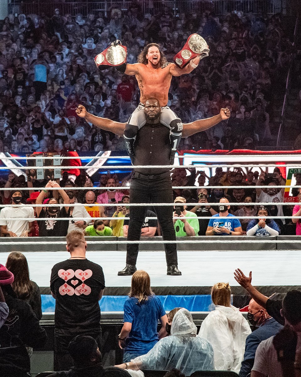 WWE's tweet photo. A PHENOMENAL Grand Slam Champion 🙌

Don't miss WWE's tribute to @AJStylesOrg NEXT WEEK on #WWERaw in Atlanta!

🎟️: https://t.co/Wmis0m20an https://t.co/DeMWmVNLvU