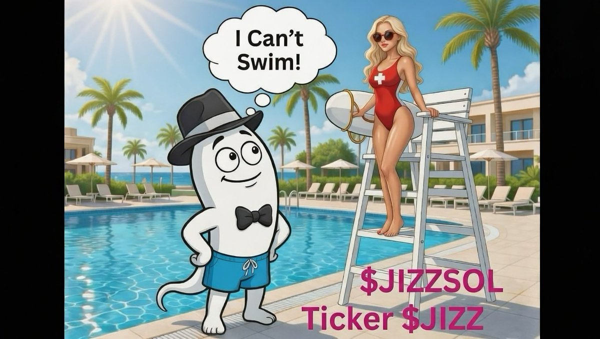 $JIZZSOL Ticker: $JIZZ It's Getting Closer to Spring!
#Lifeguard #Hotty #Comedy #TRUMP #MELANIA #Entertainment #USA #USNEWS #Memecoin #Solana $SOL $BTC $ETH
Ca:
fc5Y5sGsFexqKoNACf6XbmK28a3hzJrnFRyv9R2pump