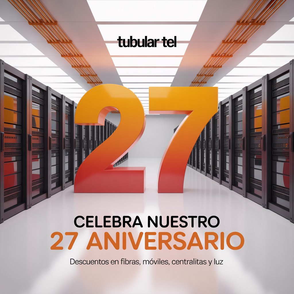 TubularTel's tweet photo. ¡Celebramos 27 años! Descuentos especiales en febrero y marzo 🎉 https://t.co/zxexQP5LRZ