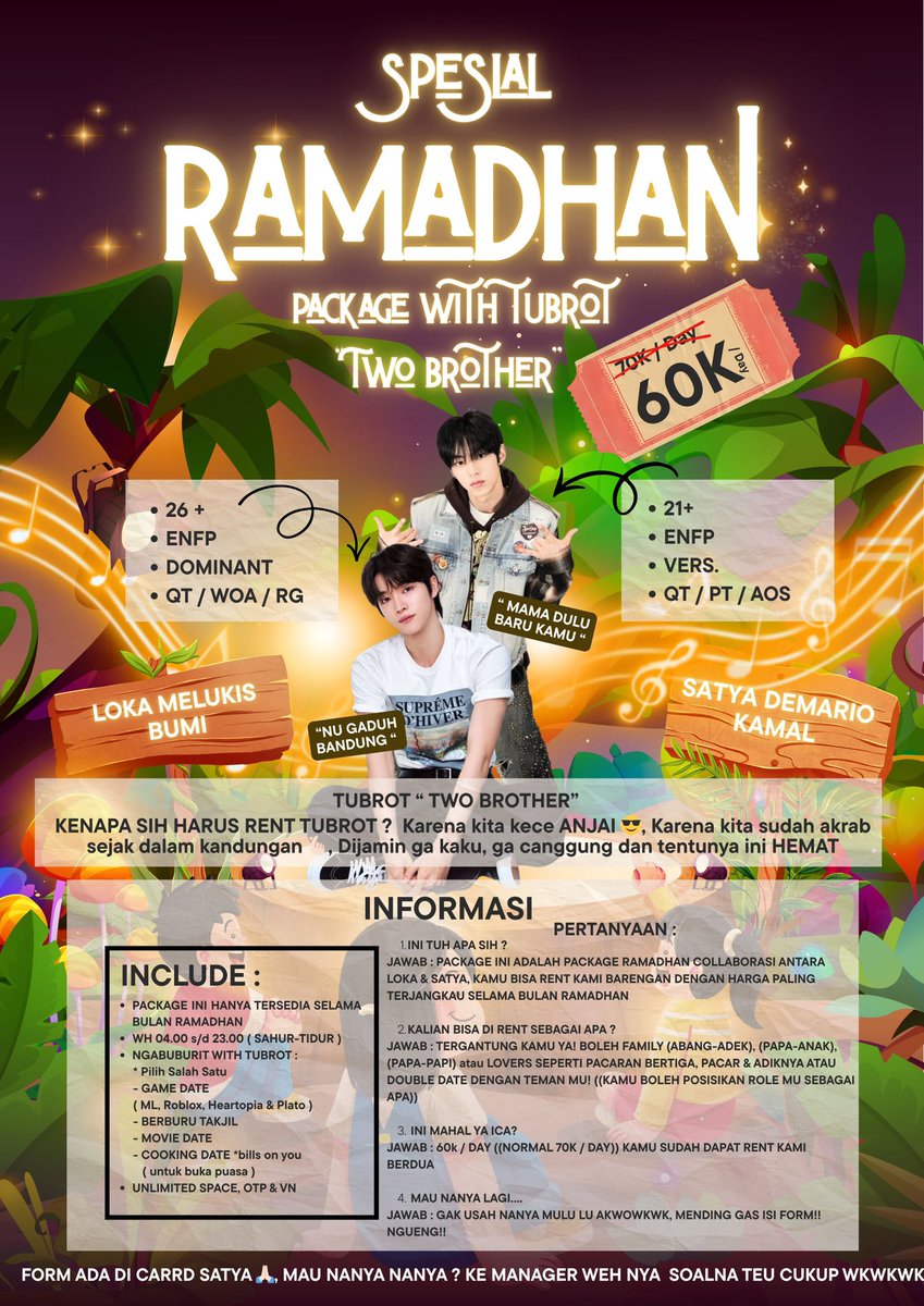 [ ANNOUNCEMENT ]
Help RT &amp; Like is highly appreciated! ✨

berhubung sudah memasukin bulan lomadon, kita mau fomo buat package lomadon + penurunan harga (gren openink). barang kali dari temen temen mau ketemu kita secara bersamaan, boleh hubungi <a href="/silkbliue/">caily</a> &amp; <a href="/dckheadv/">baskara</a> ya!