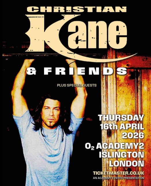 CKVotePromote's tweet photo. @ChristianKane01 of 
@LeverageRedempt 
@almostparadistv 
@librarianstv  
Share on his
@facebook page 2-20-2026
"Returning to London for one night only, #ChristianKane  and friends! Tickets on sale to the publc on Monday, February 23. Pre-sale begins February 20 at 10am."
#Kaniacs https://t.co/NnGxRfwlPv