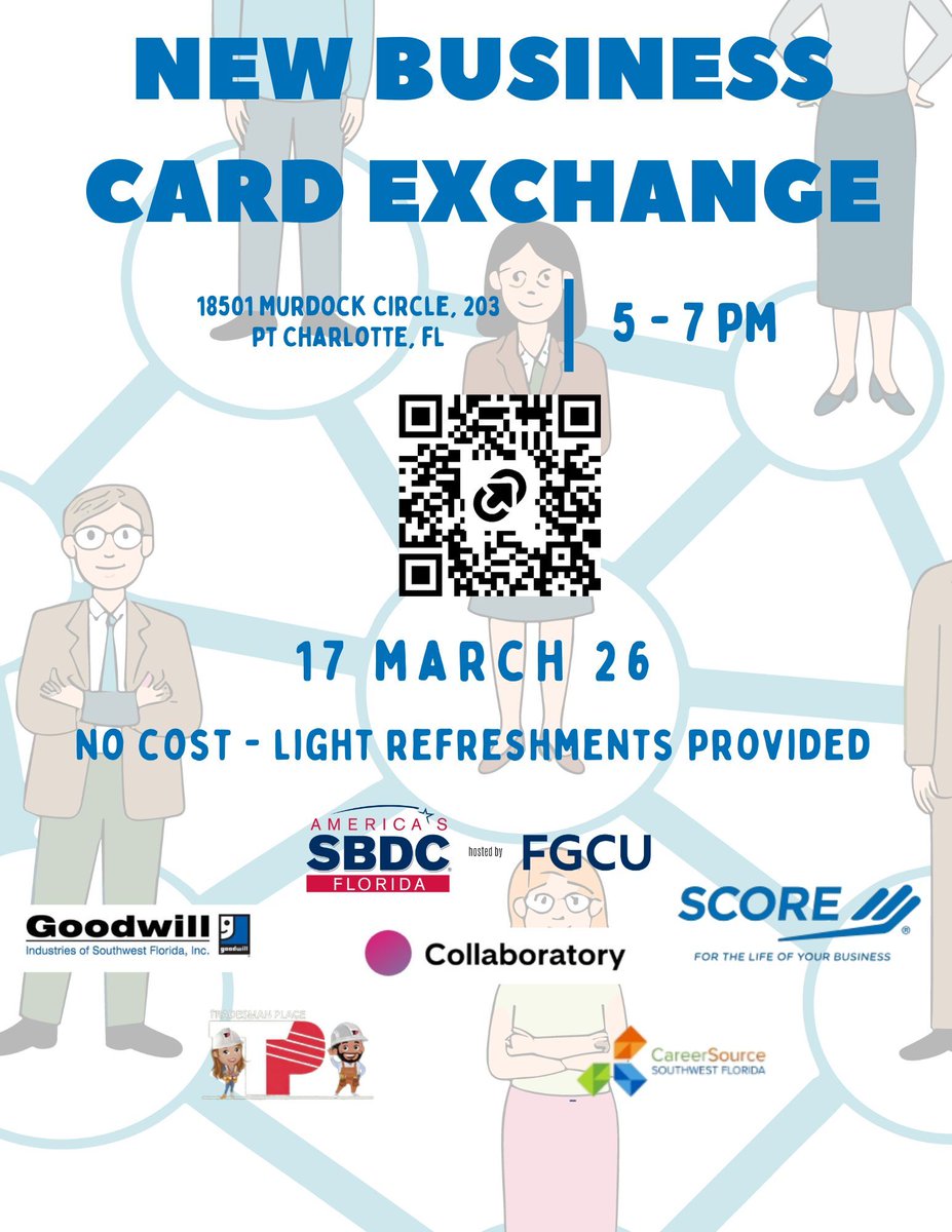 CharlotteEDO's tweet image. Don’t miss it 👀
Free business card exchange
March 17 | 5–7 PM
👉 tinyurl.com/5bbm3pvr
#NewBusiness #NetworkingEvent #SmallBusinessFL #MarkOnTheMove