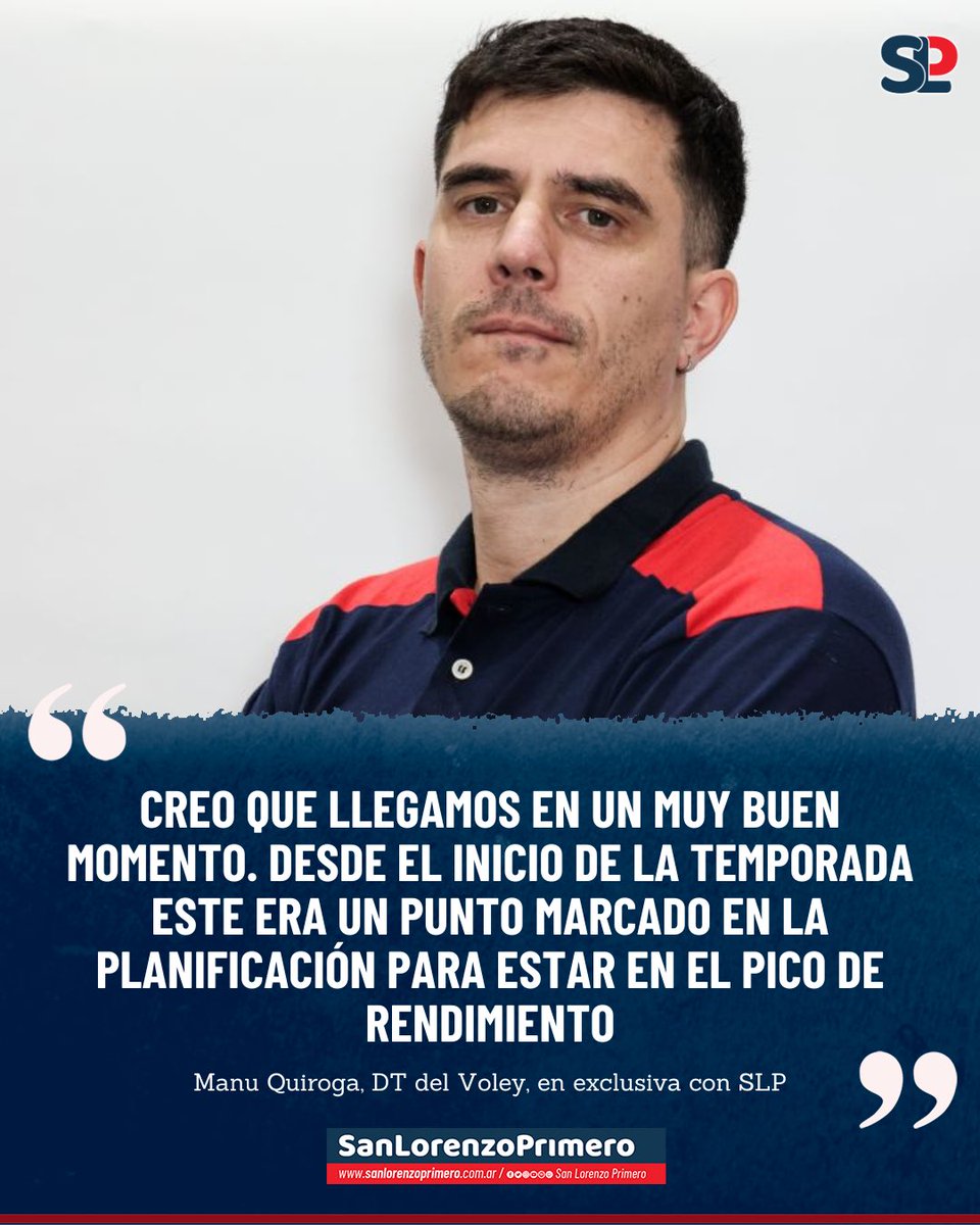 SanLorePrimero's tweet image. 🏐🎙️ Manu Quiroga, entrenador del #Voley de #SanLorenzo, habló en exclusiva con SLP sobre el Sudamericano que disputará el Ciclón en Brasil 

💻 Encontrá la nota completa en nuestra web