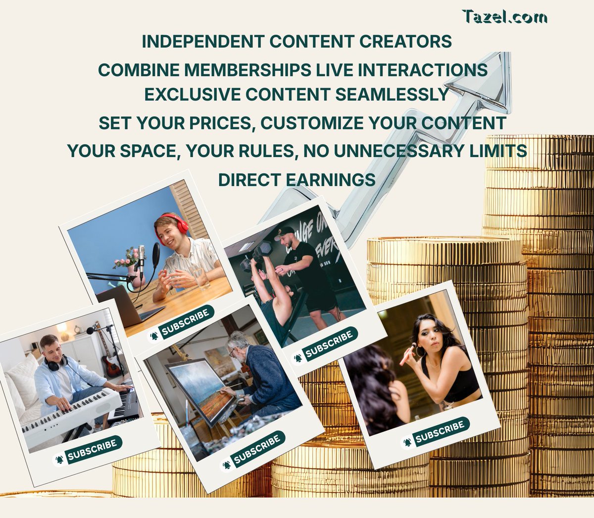 Tazel_com's tweet image. Tazel.com is an exclusive platform for visionary content creators.
Connect, engage, and expand your audience effortlessly.
#Tazel #ContentCreators #CreatorEconomy #DigitalCreators #ExclusivePlatform #MonetizeYourContent #CreatorLife #OnlineBrand #GrowYourAudience