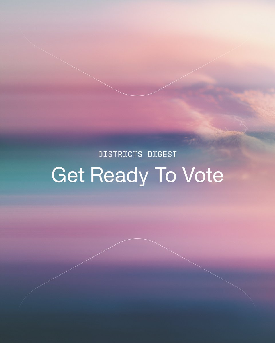 You choose what Districts open next. Voting is opening. Why vote? How it works? What you’ll get? We break it all down in the latest Districts Digest.  
Read more: districts.xyz/blogs/district…
