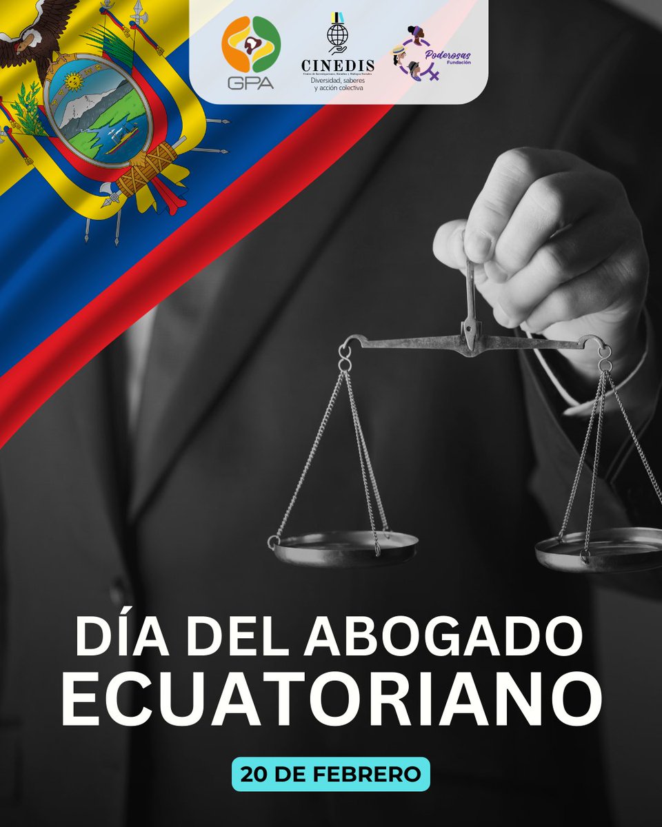 ⚖️📘 Día del Abogado Ecuatoriano | Hoy reconocemos la labor de quienes, desde el ejercicio del Derecho, trabajan por la justicia, la defensa de los derechos humanos y el fortalecimiento del Estado de derecho en nuestro país.

#DíaDelAbogadoEcuatoriano
#DerechosHumanos
#Justicia