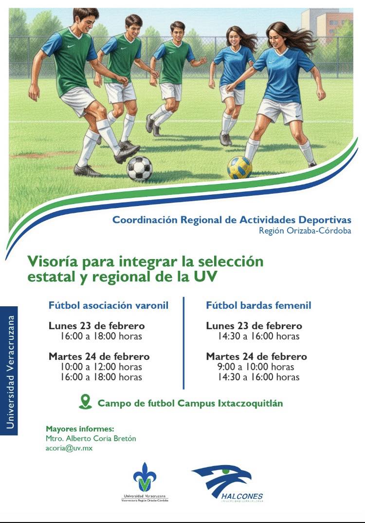 Atención alumnos y alumnas de la región Orizaba-Córdoba #Visorías #DeporteUV #AtenciónEstudiantilUV
