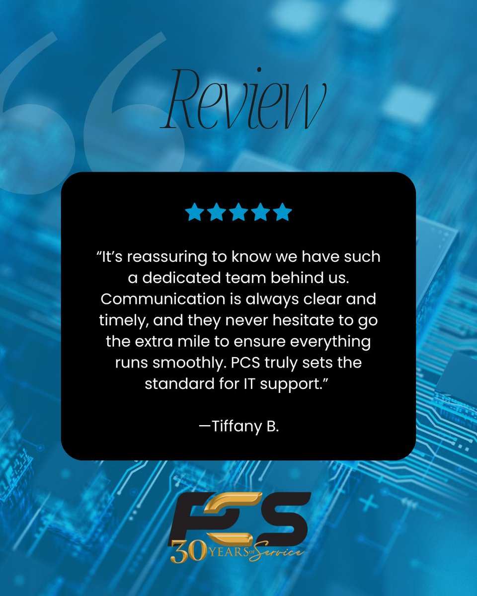 Thank you so much, Tiffany, for your kind words and trust in PCS, Inc.