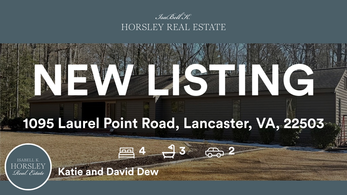 🛌 4 🛀 3 🚘 2
📍 1095 Laurel Point Road, Lancaster, VA, 22503

My latest listing on RateMyAgent.
(VA) 0225078297
rma.reviews/odihmfelu3na

...
#ratemyagent #realestate