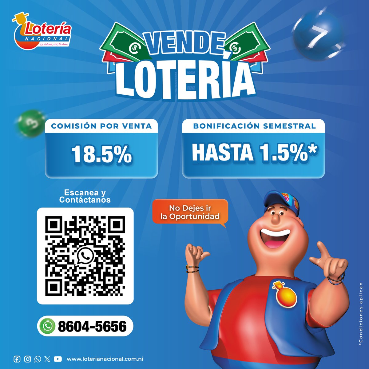 🍀🙌Una excelente oportunidad para generar ingresos...vende lotería 🤑🍀

#Nicaragua #Suerte #VendeLoteria
