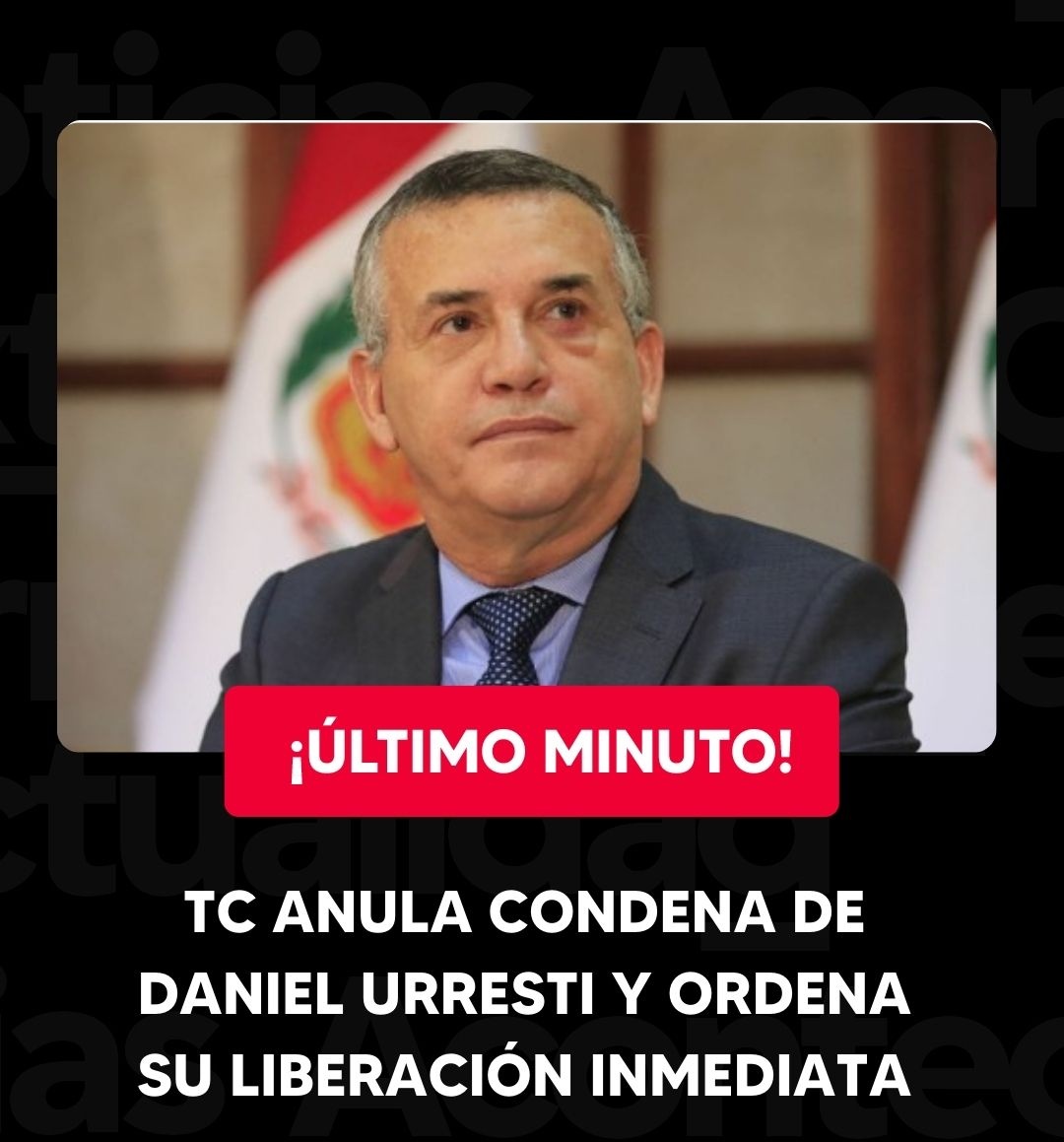 ¡LIBRE! El Tribunal Constitucional del Perú dispuso la inmediata libertad de Daniel Urresti tras dejar sin efecto la sentencia de 12 años de prisión que pesaba en su contra