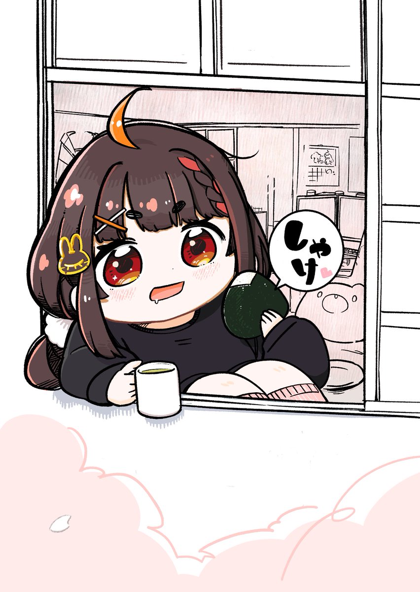 おにぎりは鮭(しゃけ)が一番なやまだ
春、はよ来い #やまだなのだ描いたのだ