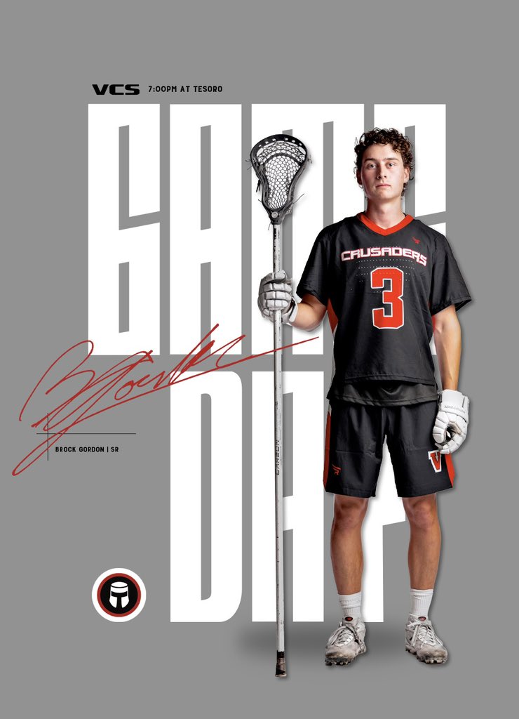 IT’S GAME DAY
VCS Boys Lacrosse travels to Tesoro today!

Go Crusaders!