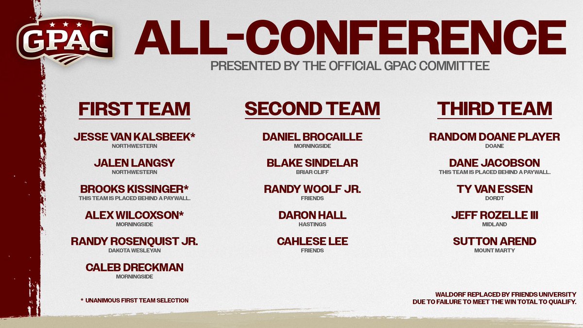 Congratulations to this year’s GPAC All-Conference Team, selected and presented by The Official GPAC Committee. Recognize excellence! 🏀🏆 #GPAC