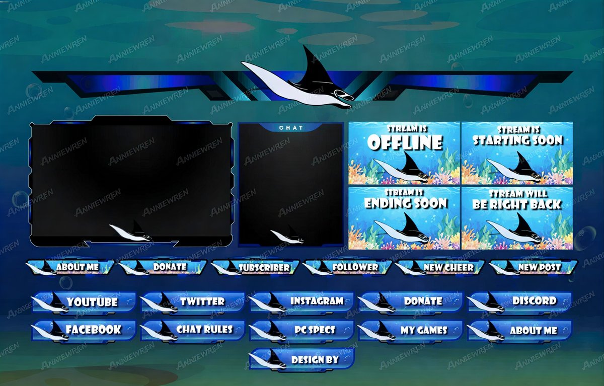 anniewreenn's tweet photo. Dive into the deep Manta Ray energy activated #MantaRay
#OverlayTheme
#GamingCommunity
#StreamerGraphics
#CustomDesign
#StreamLife
#OceanAesthetic
#DeepSeaVibes
#TwitchStream
#YouTubeCreator
#LiveGaming
#StreamerSetup
#OverlayArt https://t.co/EZ4Y2CVZgc