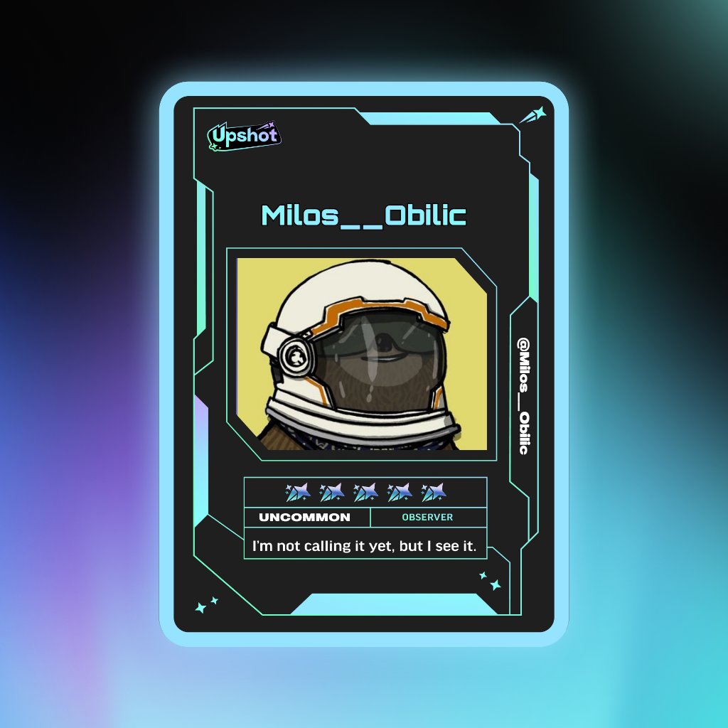 Milos__Obilic's tweet photo. Just ripped my Predictor Card!

Ready to claim instant cash prizes, free packs and more.

Welcome to Prediction Play on @upshot_cards

Your turn
https://t.co/ic5P7NgecF https://t.co/Ia2fajzE9w