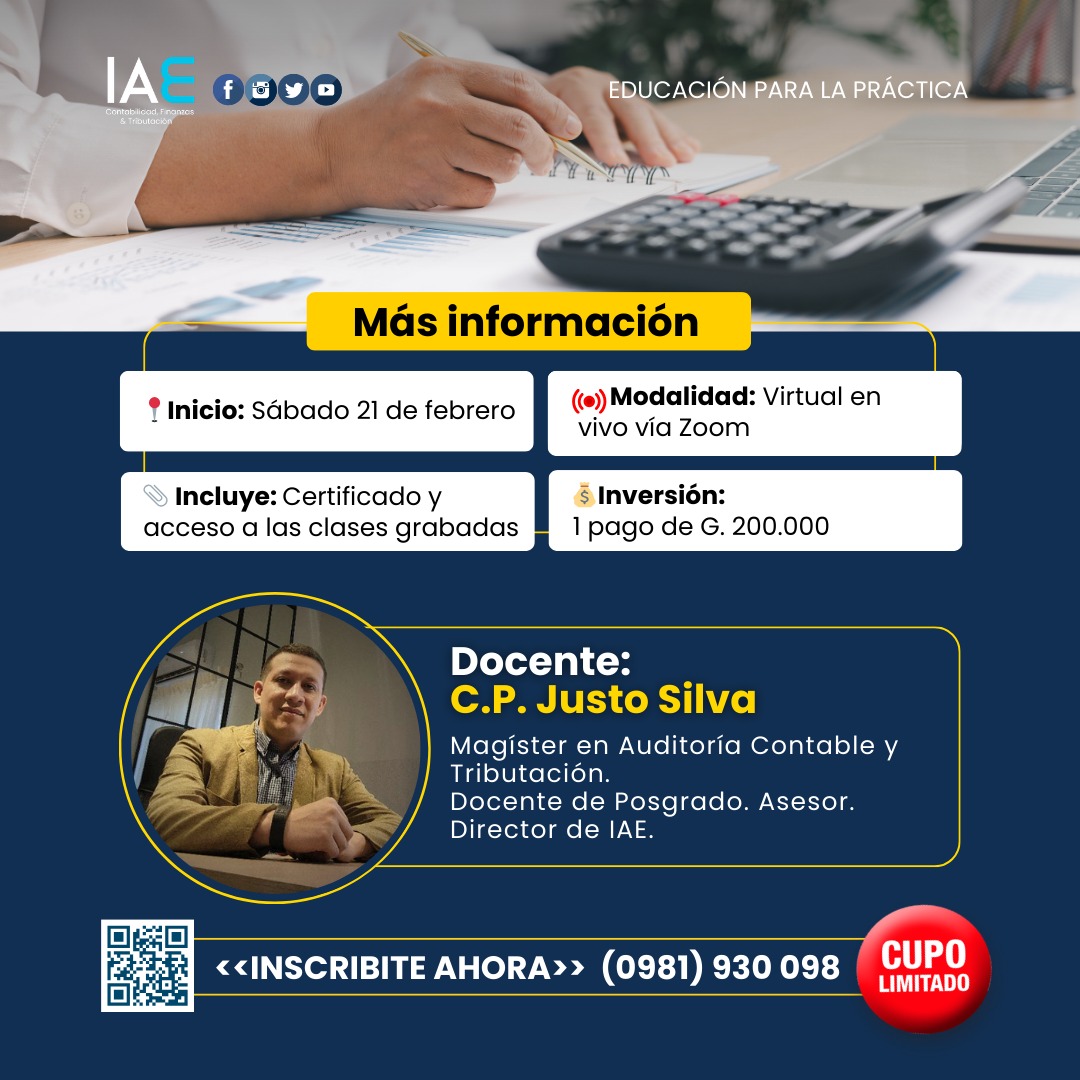 Mañana a las 13:30 horas desarrollamos este régimen con enfoque normativo y práctico.
Asegurá tu lugar enviando un mensaje al (0981) 930 098 o wa.link/v5lch7.