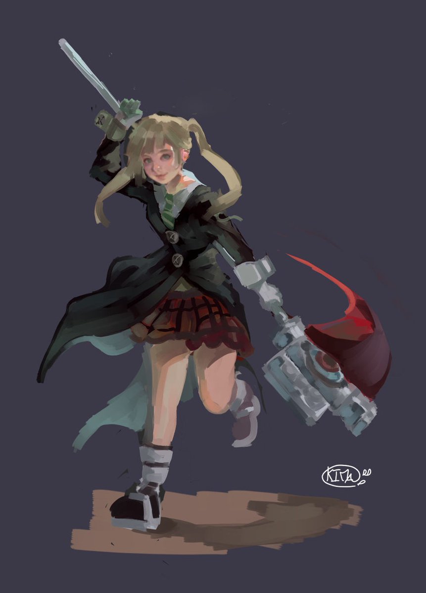 Maka Albarn / Soul Eater 
#commission #fanart #digitalart #Practice