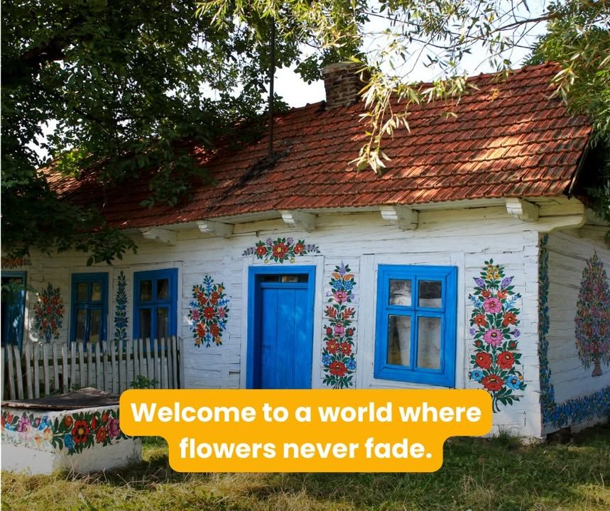 Not the work of star architects: Zalipie’s charm comes from local women who, decades ago, painted flowers to hide soot stains. Today the whole village is a living museum—created with nothing but a brush and imagination. Would you paint your house like this?