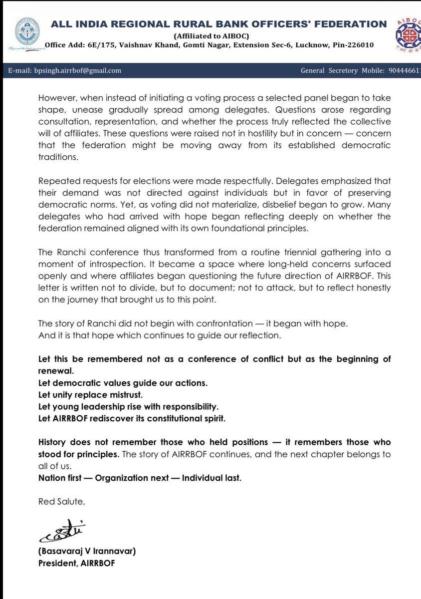 AIRRBOF was built on democratic values, collective leadership, and the principle of Nation first, Organization next, Individual last.
#AIRRBOF #Democracy #RRBOfficers