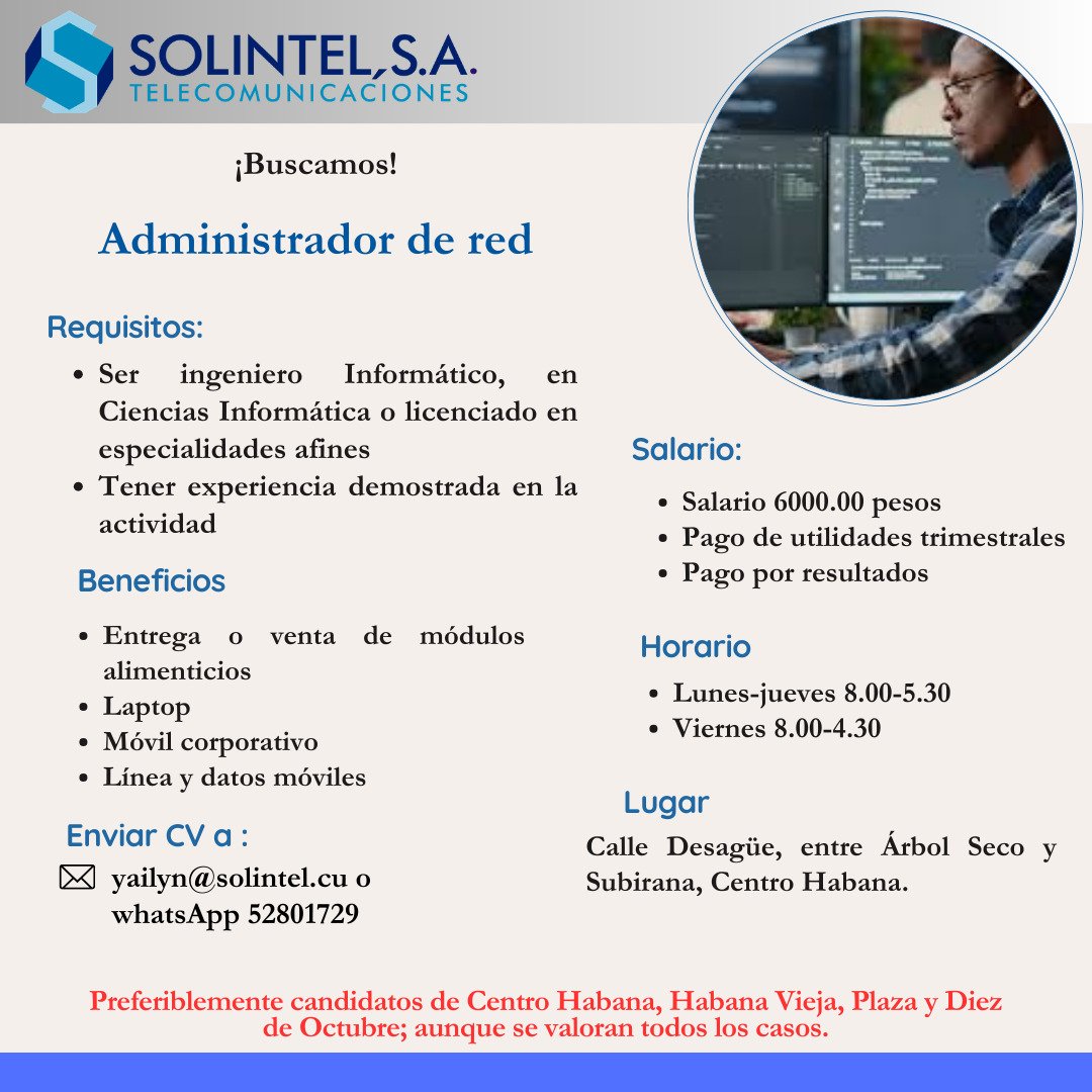Solintel_sa's tweet photo. Únete a un equipo dinámico!!!
Feria de empleos en 10 de octubre. Llámanos, podemos ser tu opción laboral.
#solintel
#GEIC_DICE https://t.co/jWTyalpw3k