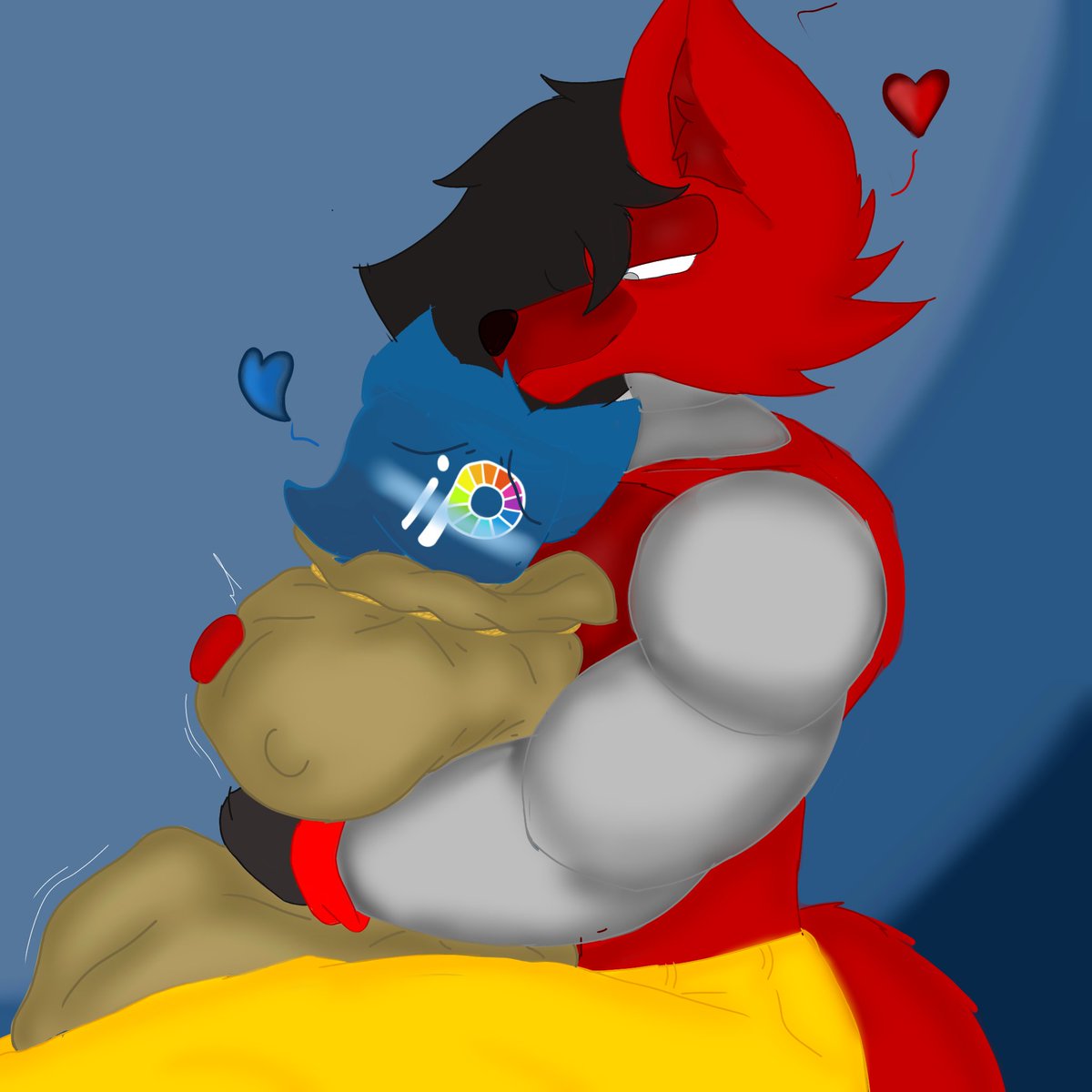 I also wanted to join the trend lol, I've been drawing in Ibis Paint for 7 years now and doing these drawings of the trapped girls for 1 year