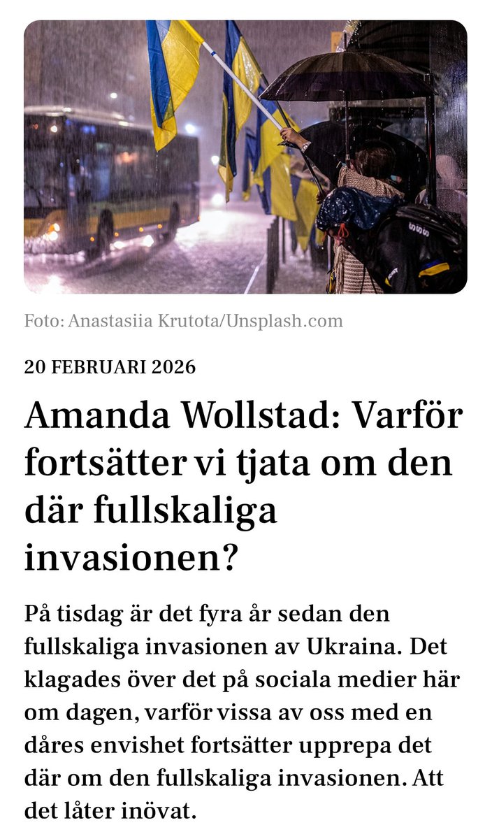 Man kan inte gärna prata om fyraårsdagen av ett krig som pågått i tolv, skriver jag i veckans <a href="/SvenskTidskrift/">SvenskTidskrift</a>.