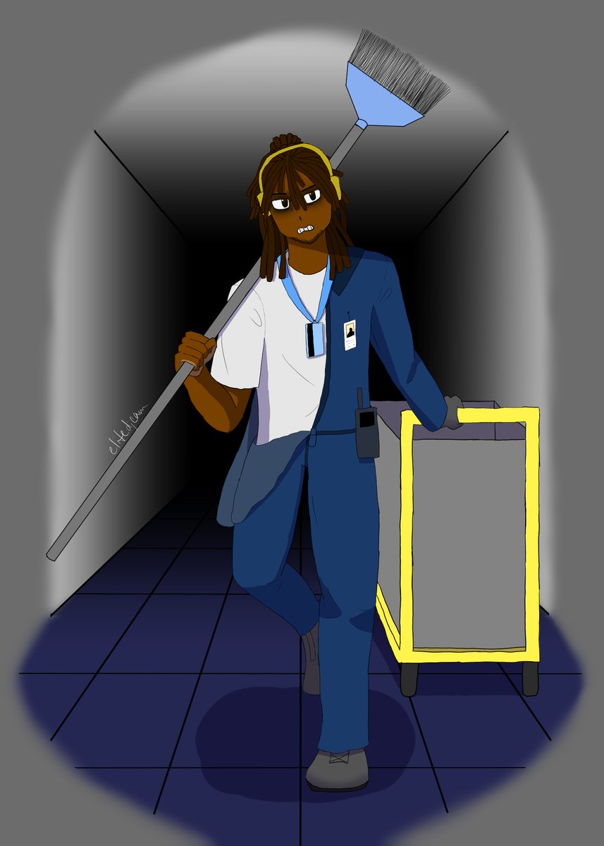 overworked janitor #oc