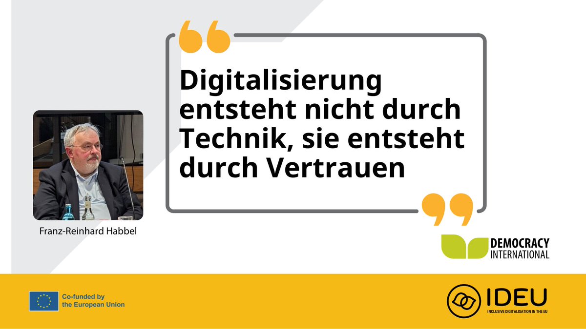 democracy_intl's tweet image. Digitale Teilhabe ist keine App-Frage,  es ist eine Machtfrage. Fehlende Digitalkompetenz bleibt eine zentrale Herausforderung. Doch Lösungen wie Digitalcafés schaffen Raum für Austausch und Vertrauen. Denn klar ist: #Teilhabe funktioniert nur mit #Vertrauen. #Digitalisierung